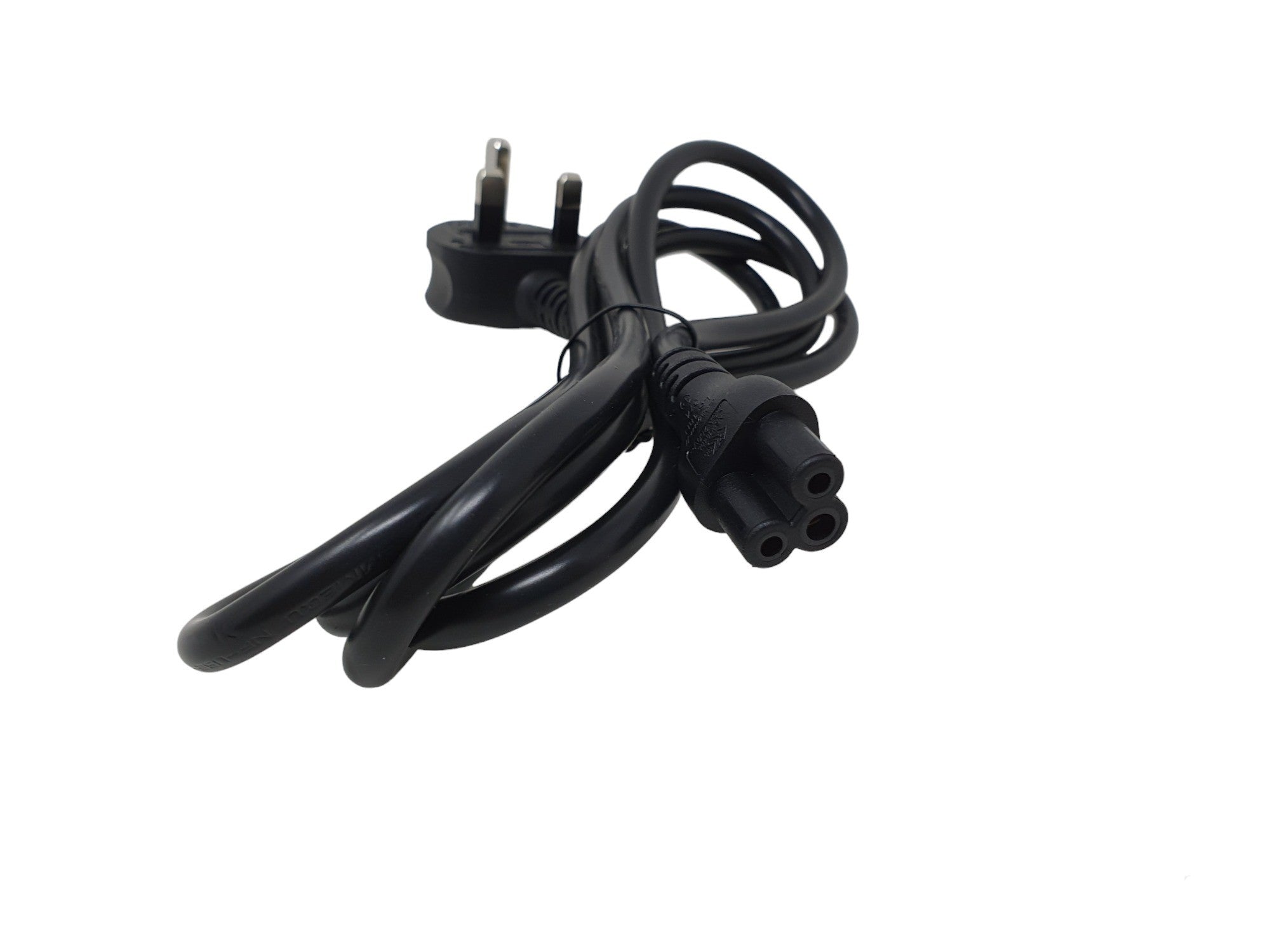 Gumtek 3 Pin Mains Power Cable Clover Leaf Lead 2m UK Plug for Laptop TVs