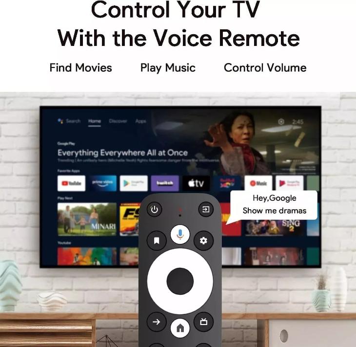 Google TV Chromecast 4K TV Box Android Google Certified Netflix Prime Video
