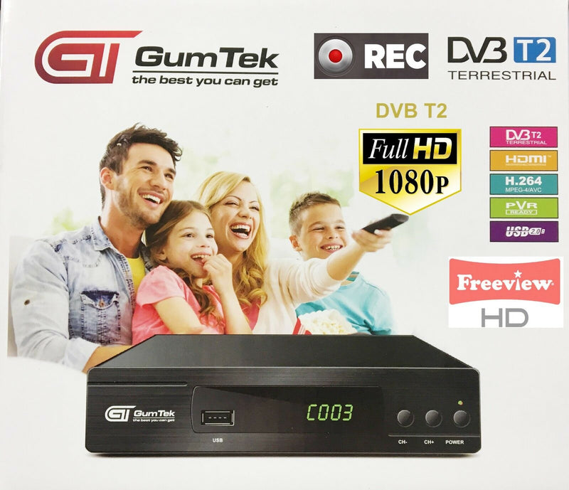 Gumtek Freeview HD Recorder Box - Gumtek GT-004F - Watch and Record 1080p Freeview TV,NEW Full HD Freeview Set Top Box 1080P RECORDER Digital TV Receiver New Software