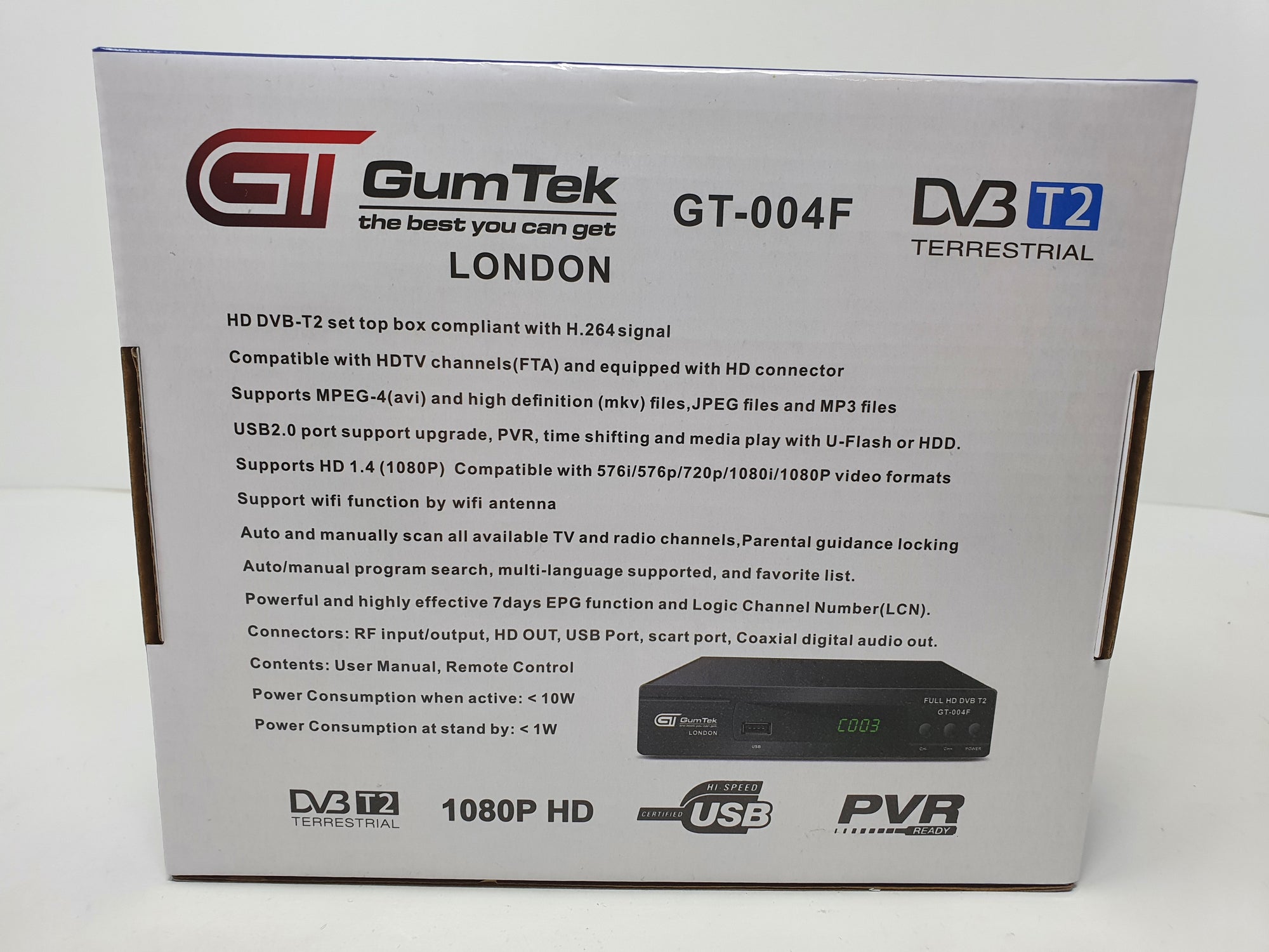 GumTek Full HD Freeview Set Top Box Plus Recorder Digital TV Receiver Digi Box 2024 software