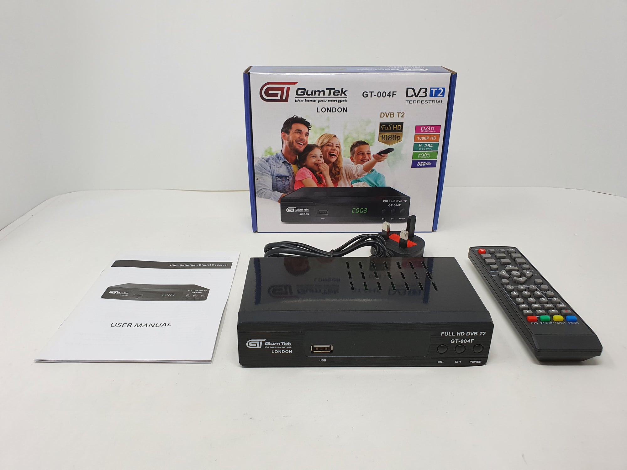 GumTek Full HD Freeview Set Top Box Plus Recorder Digital TV Receiver Digi Box 2024 software
