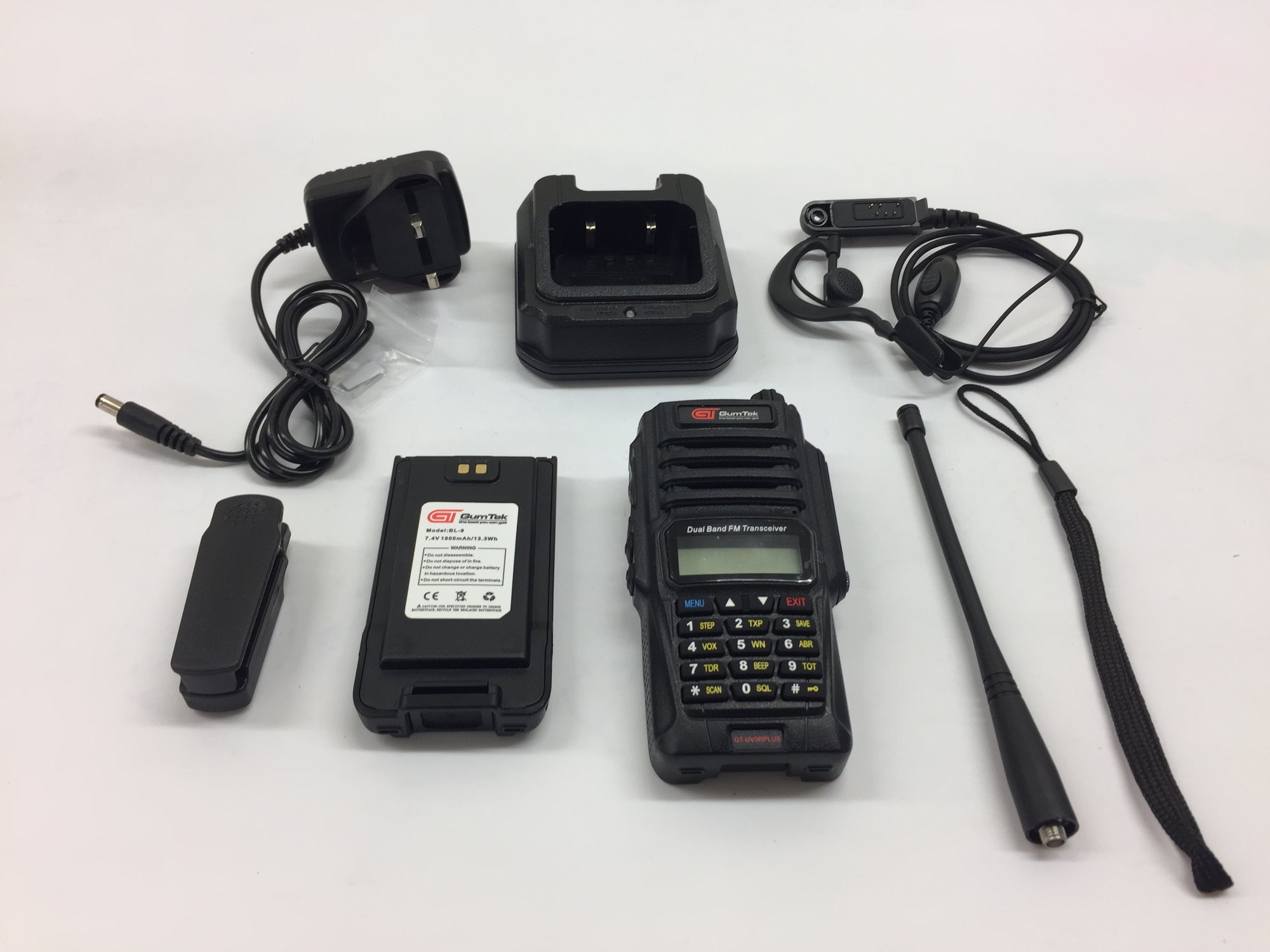 Gumtek UV-9R Plus IP67 Waterproof UHF/VHF Walkie Talkie Two Way Radio +Earpiece