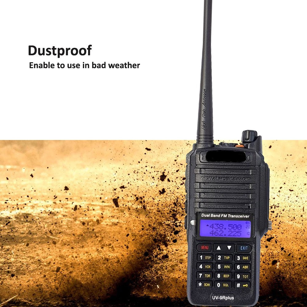 Gumtek UV-9R Plus IP67 Waterproof UHF/VHF Walkie Talkie Two Way Radio +Earpiece