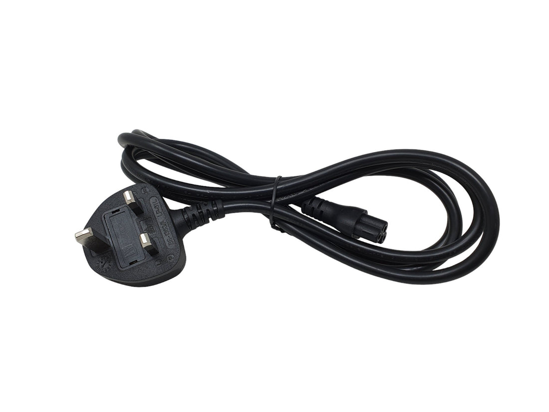 Gumtek 3 Pin Mains Power Cable Clover Leaf Lead 2m UK Plug for Laptop TVs