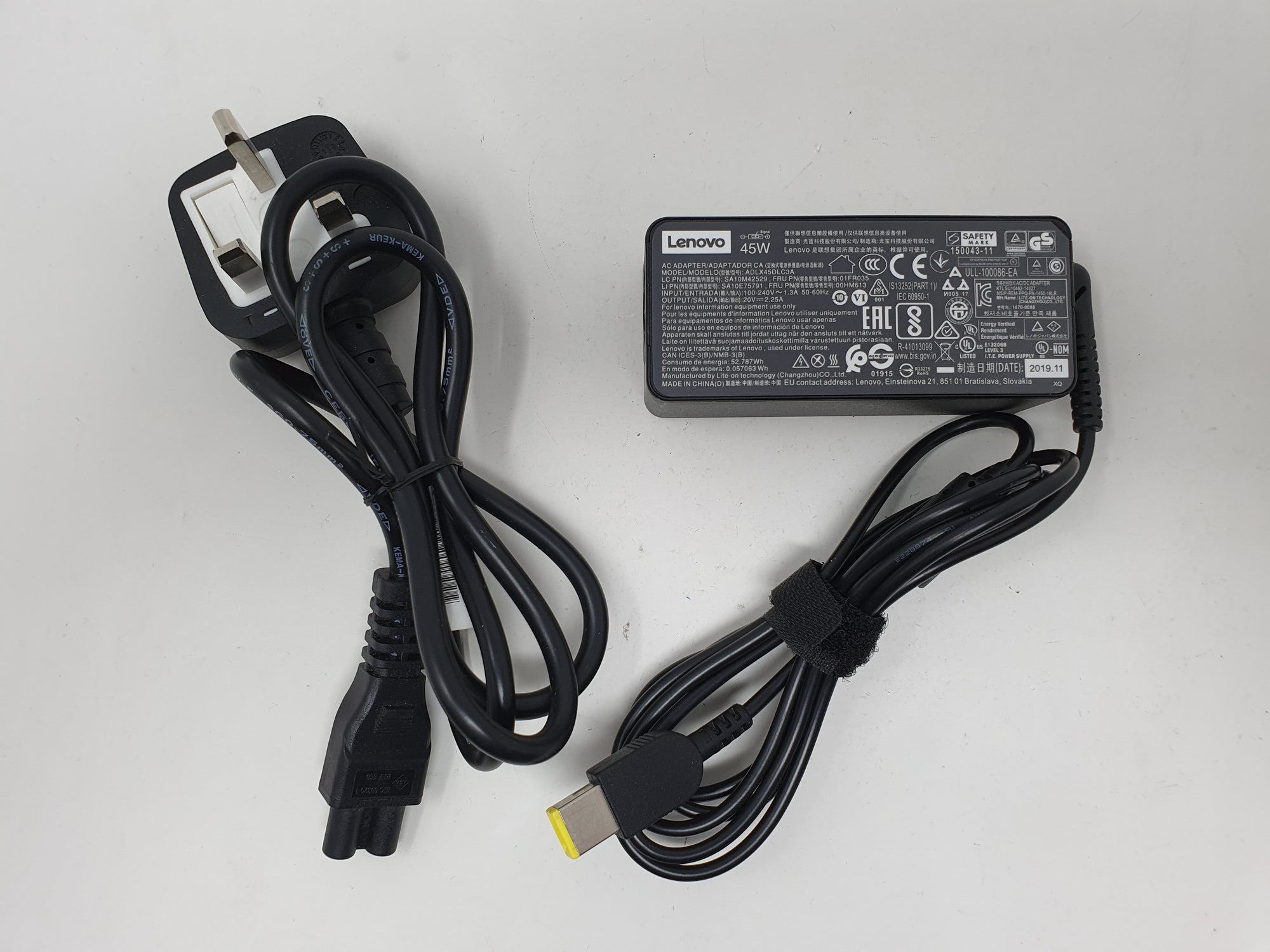 Lenovo Laptop Charger Power Supply Adapter 20V 2.25A 45W